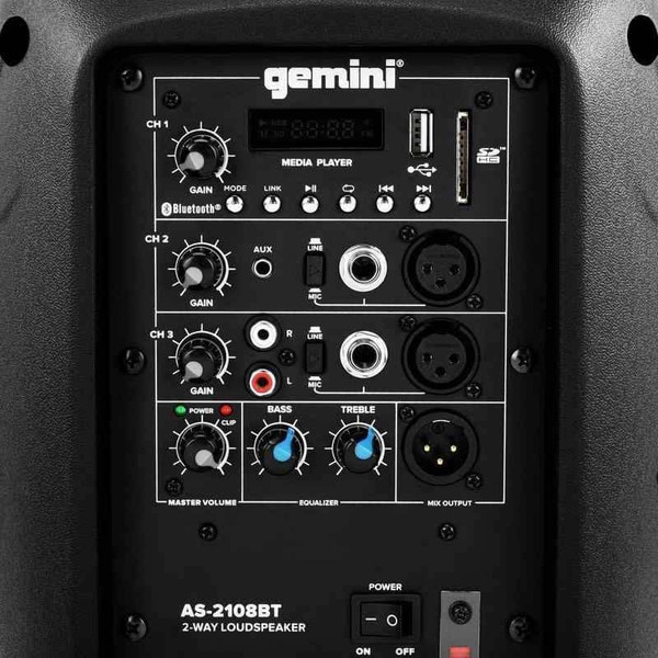 Main product image for Gemini AS-2108BT 8" Bluetooth Active Loudspeaker235-140